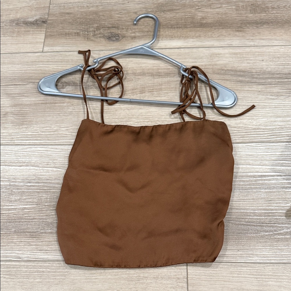 Urban Outfitters Chocolate Tie-Strap Top